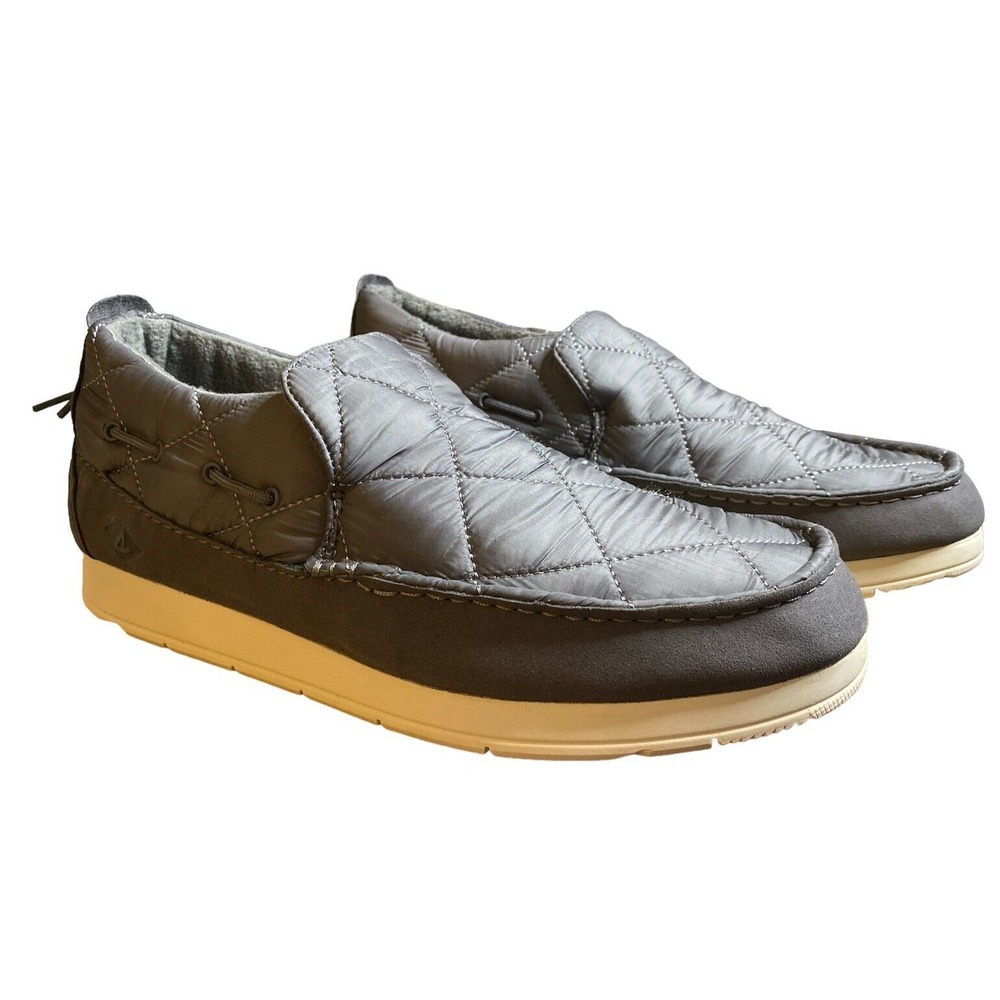 Sperry Puffer Slippers Mules Quilted Comfort Loafers STS23874‎ Grey Men's 11M
